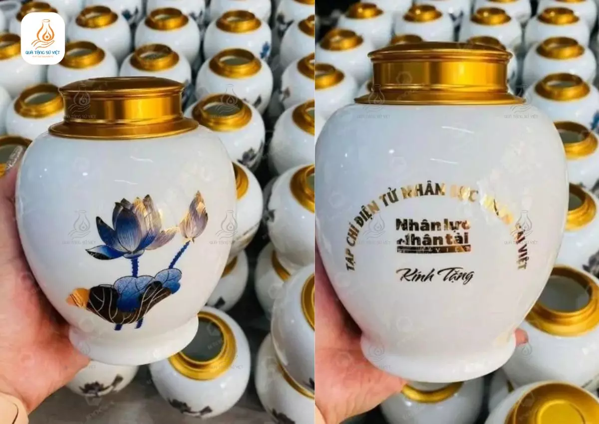 Xưởng hũ trà Bát Tràng - sản xuất hũ trà in logo