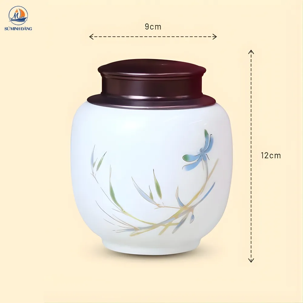 Kích thước hũ trà trúc chuồn