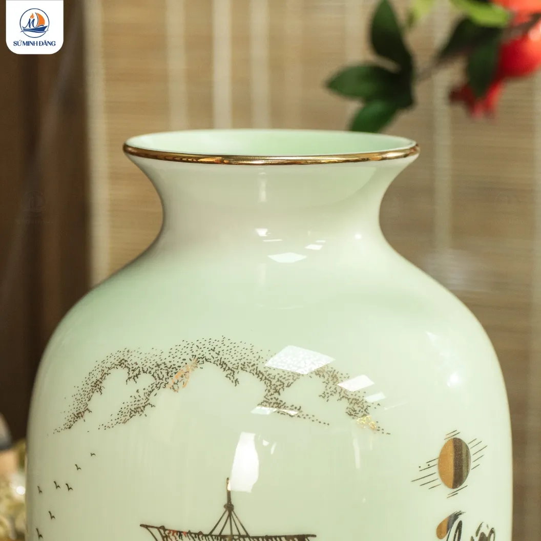 Bình hoa gốm Thuận Buồm Xuôi Gió