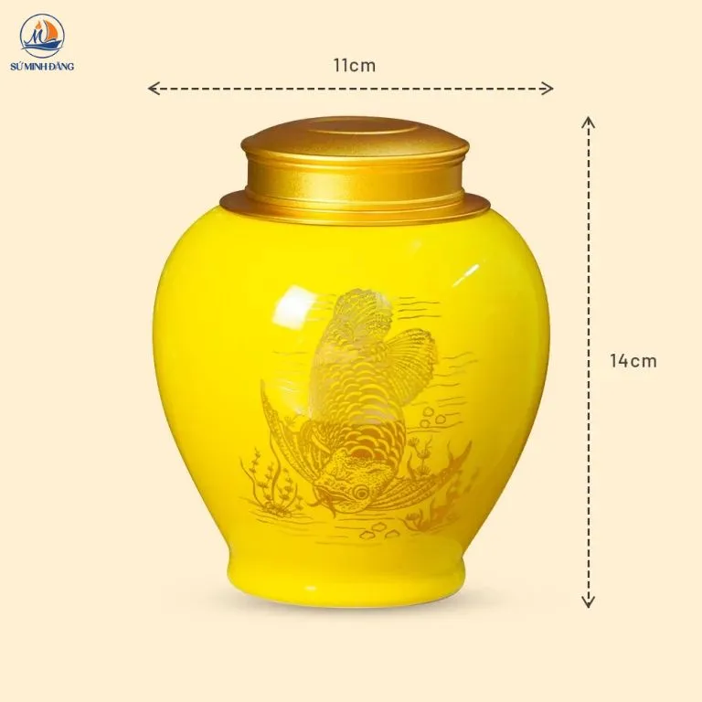 Hũ đựng trà Cá Rồng
