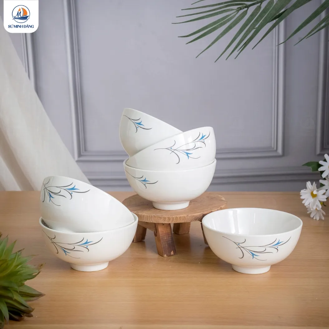 Bộ 6 bát cơm trắng Thanh Trúc