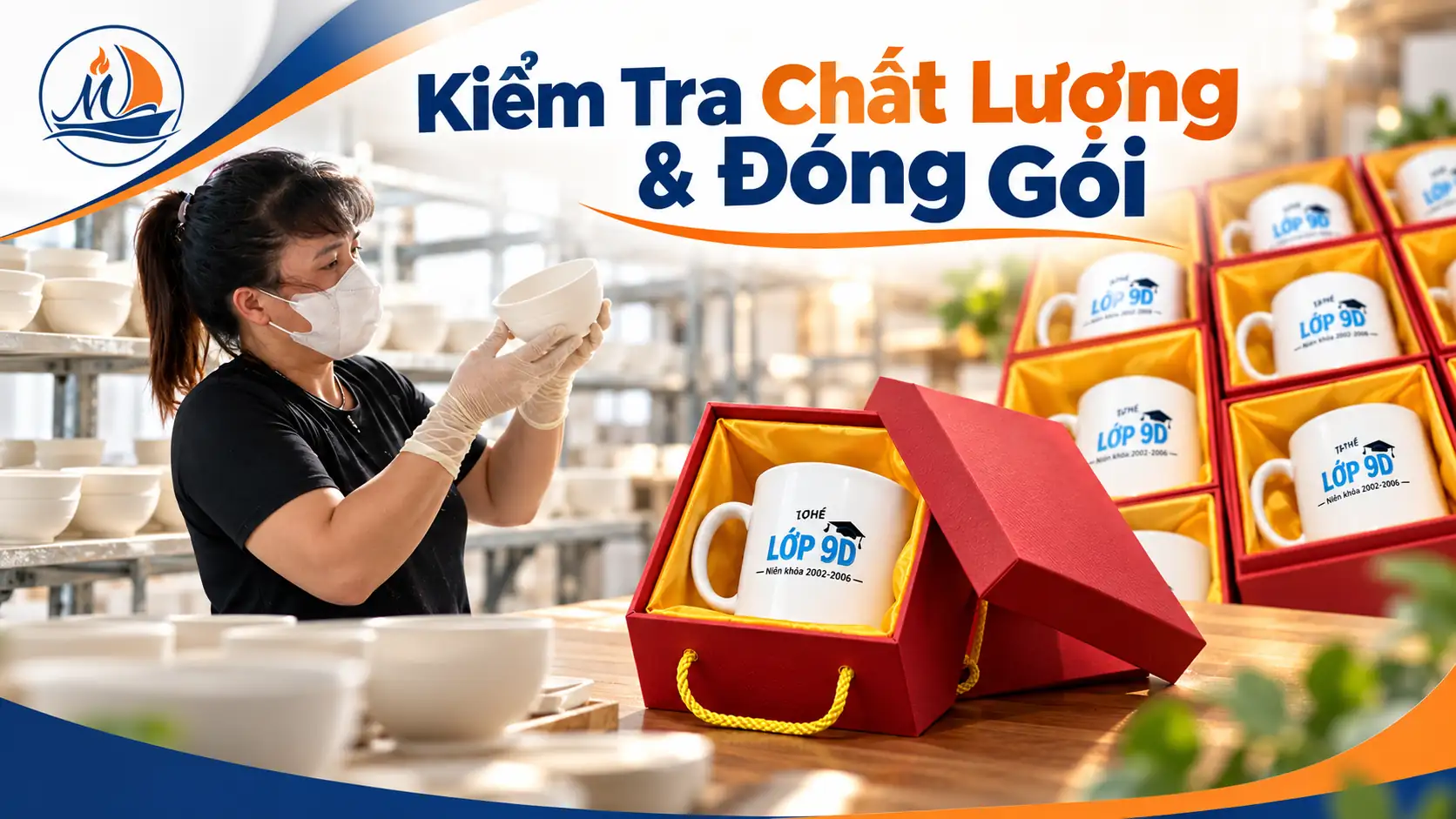 Kiểm tra chất lượng sản phẩm và đóng gói đơn hàng