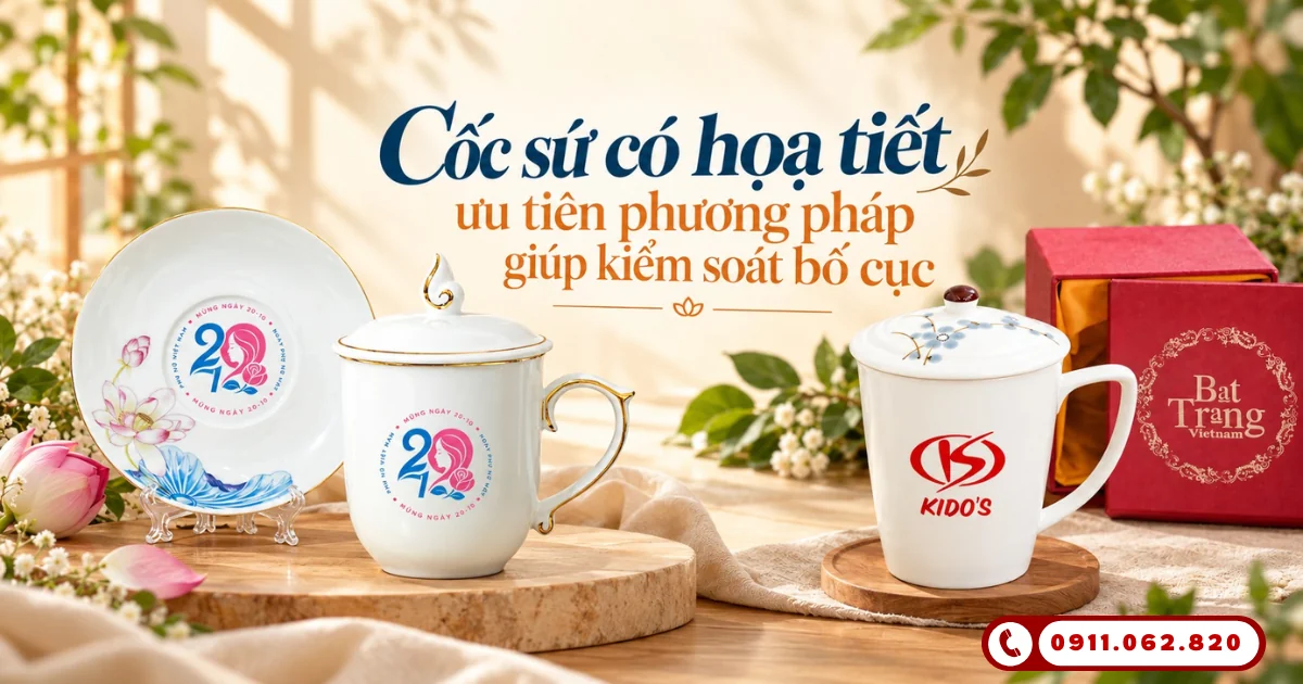 quy trình in logo gốm sứ số lượng lớn - cốc sứ có họa tiết