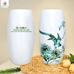 Bình hoa gốm Trĩ Cúc Minh Hoa