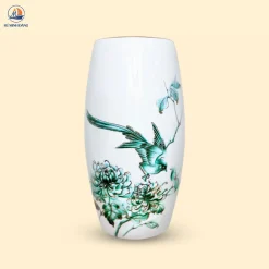 Bình hoa gốm Trĩ Cúc Minh Hoa