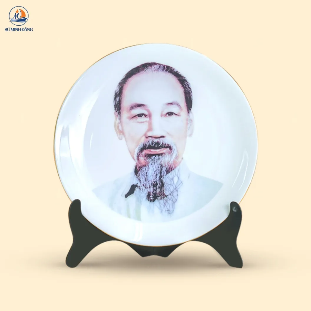 Đĩa kỉ niệm in hình Chủ tịch Hồ Chí Minh