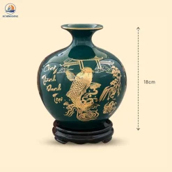 Kích thước Bình gốm Công Thành Danh Toại kẻ vàng kim