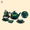Bộ ấm trà dáng bưởi cành in logo thương hiệu