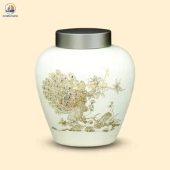 Hũ trà Khổng Tước Bạch Ngọc - 1