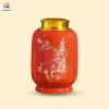 Hũ trà gốm Lựu Khai Phú Quý dáng cao