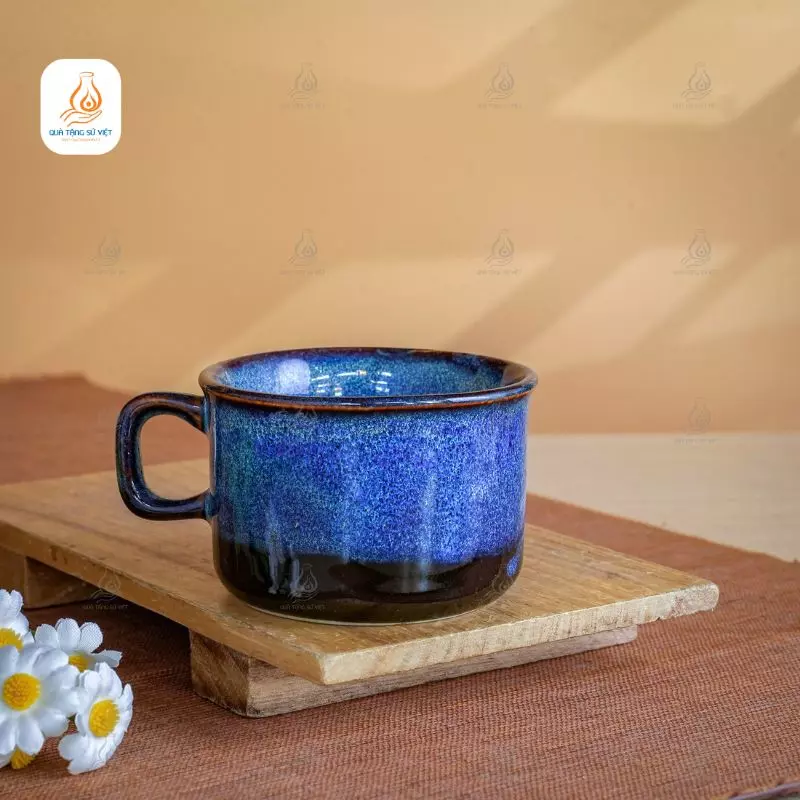 Ly sứ men hỏa biến Bát Tràng