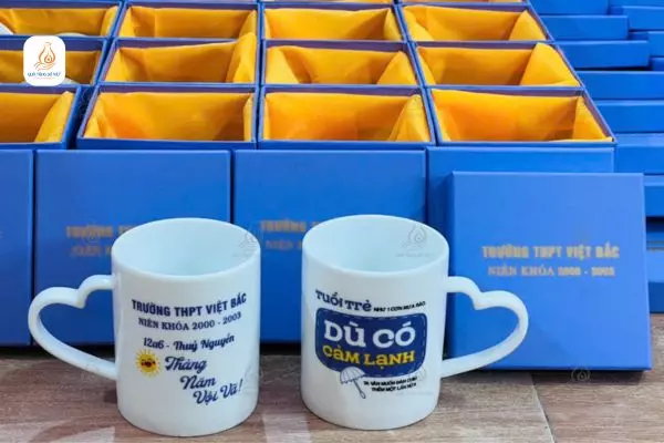 Xưởng sản xuất ly sứ in logo đóng hộp xi