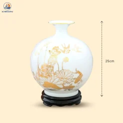 Kích thước Bình hút lộc Liên Hoa Vọng Ngư