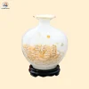 Bình gốm Vạn Sự Hanh Thông kẻ vàng kim