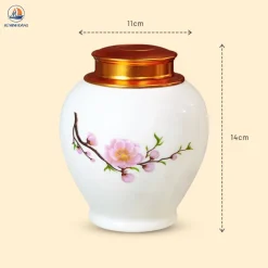 Kích thước Hũ trà Đào Xuân Cát Tường