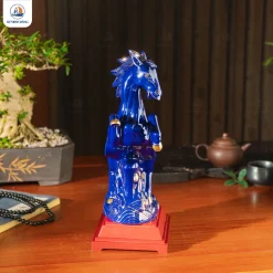 Tượng gốm Lộc Mã Tụ Tài kẻ vàng kim