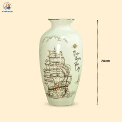 Bình hoa gốm Thuận Buồm Xuôi Gió