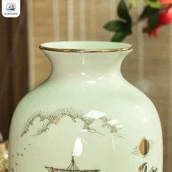 Bình hoa gốm Thuận Buồm Xuôi Gió