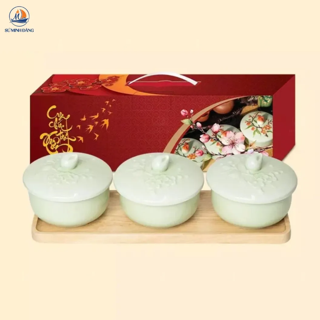 Hũ mứt Đào Khai Phú Quý