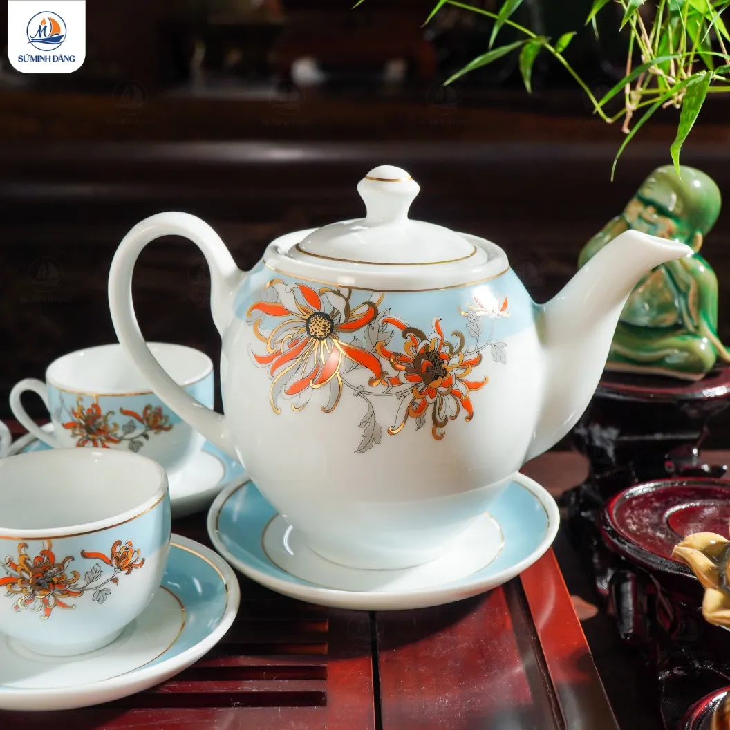 Bộ Trà Gốm Cúc Hoa - Ảnh 8