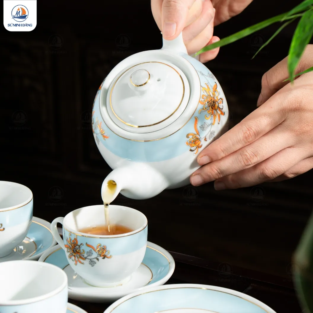 Bộ Trà Gốm Cúc Hoa - Ảnh 13