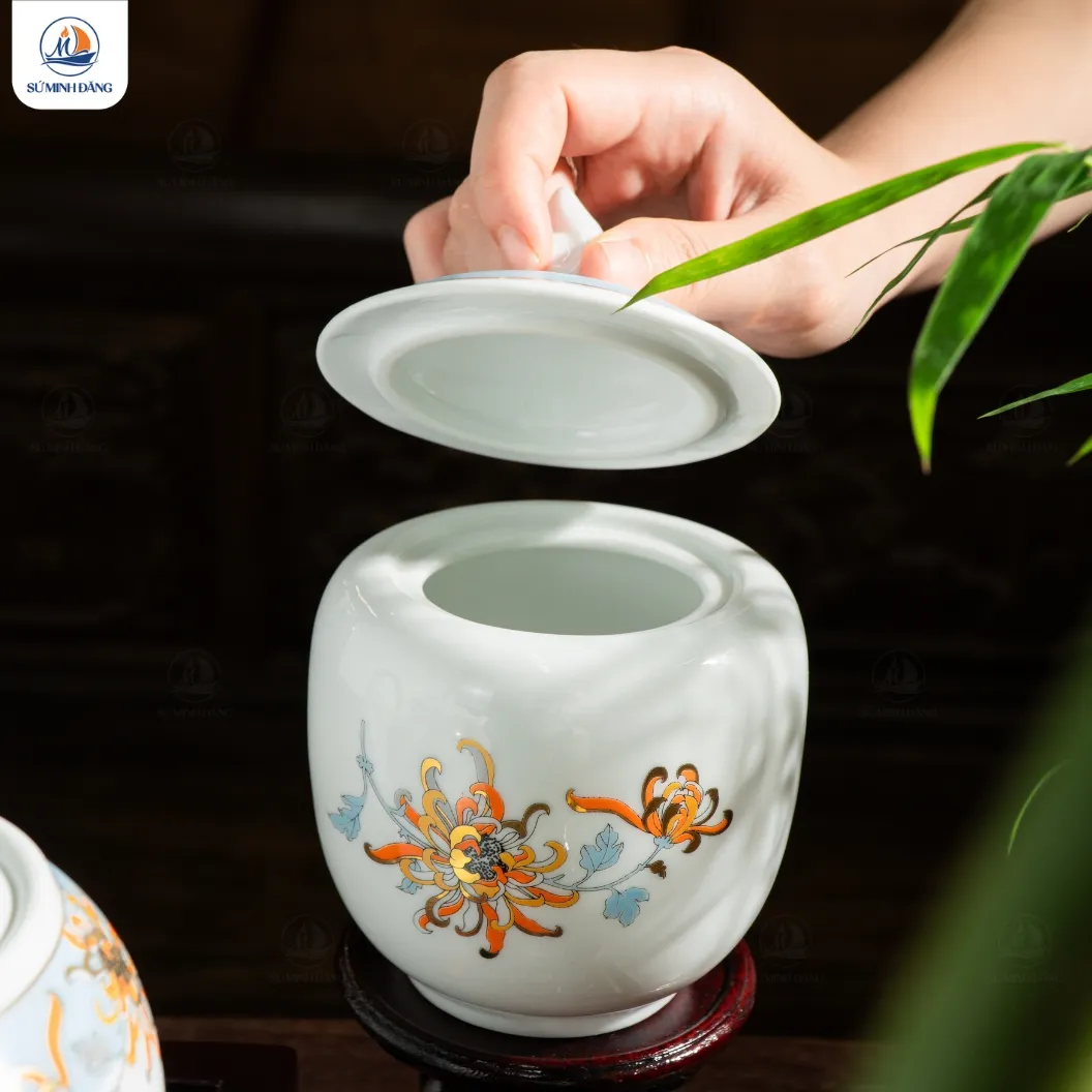 Bộ Trà Gốm Cúc Hoa - Ảnh 6