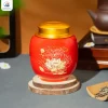 Hũ đựng chè Liên Hoa men đỏ