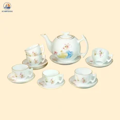 Bộ ấm trà hoa sen hồng