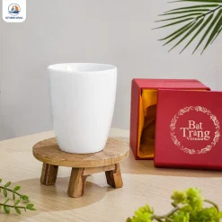 Cốc sứ trắng không quai