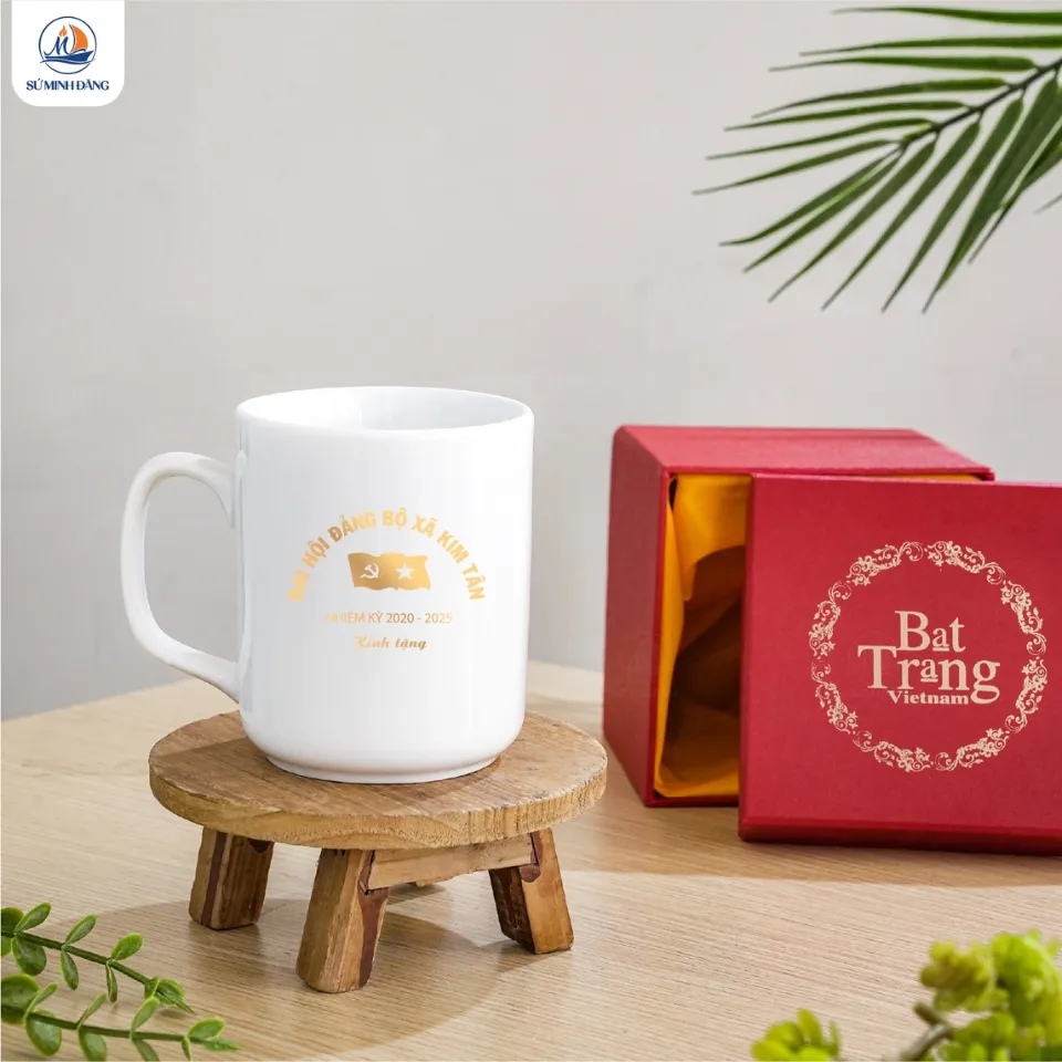 Ly Sứ Trắng Quai Vuông - Ảnh 3