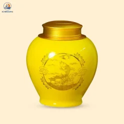 Hũ trà gốm Vũ Môn Chiêu Tài