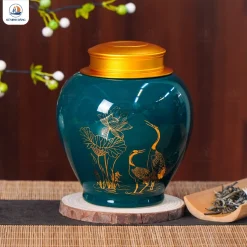 Lọ đựng chè Sen Hạc