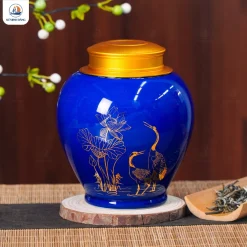 Lọ đựng chè Sen Hạc