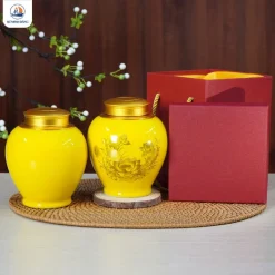 Hũ trà gốm Liên Hoa