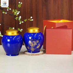 Hũ trà gốm Liên Hoa