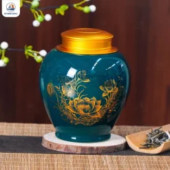 Hũ trà gốm Liên Hoa