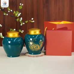 Hũ trà gốm Liên Hoa