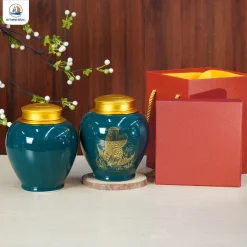 Hũ đựng trà Cá Rồng