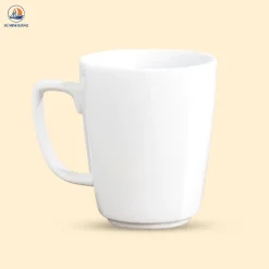 Ly sứ Bát Tràng men trắng dáng vuông vát