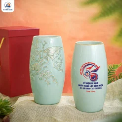 Bình gốm Đào Vũ Cát Tường