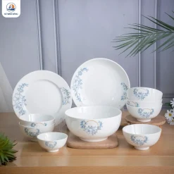 Bộ bát đĩa quà tặng hoa đồng nội 10 sản phẩm