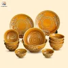 Bộ bát đĩa Bát Tràng men bí sắc 12 chi tiết