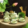 Bộ ấm chén đài các hồng liên