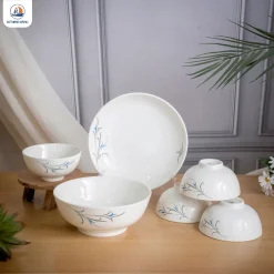 Bộ bát đĩa quà tặng Thanh Trúc 6 chi tiết