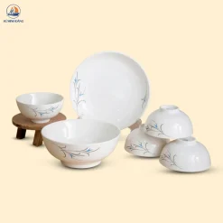 Bộ bát đĩa quà tặng Thanh Trúc 6 chi tiết