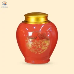 Hũ đựng trà Song Phụng Cát Tường