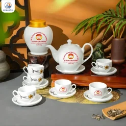 Bộ ấm trà Gió Đồng in logo theo yêu cầu