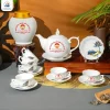 Bộ ấm chén Liên Hoa mẫu đơn in logo