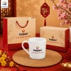 Ly Sứ Dáng Vát Quai Tim In Logo Quà Tết