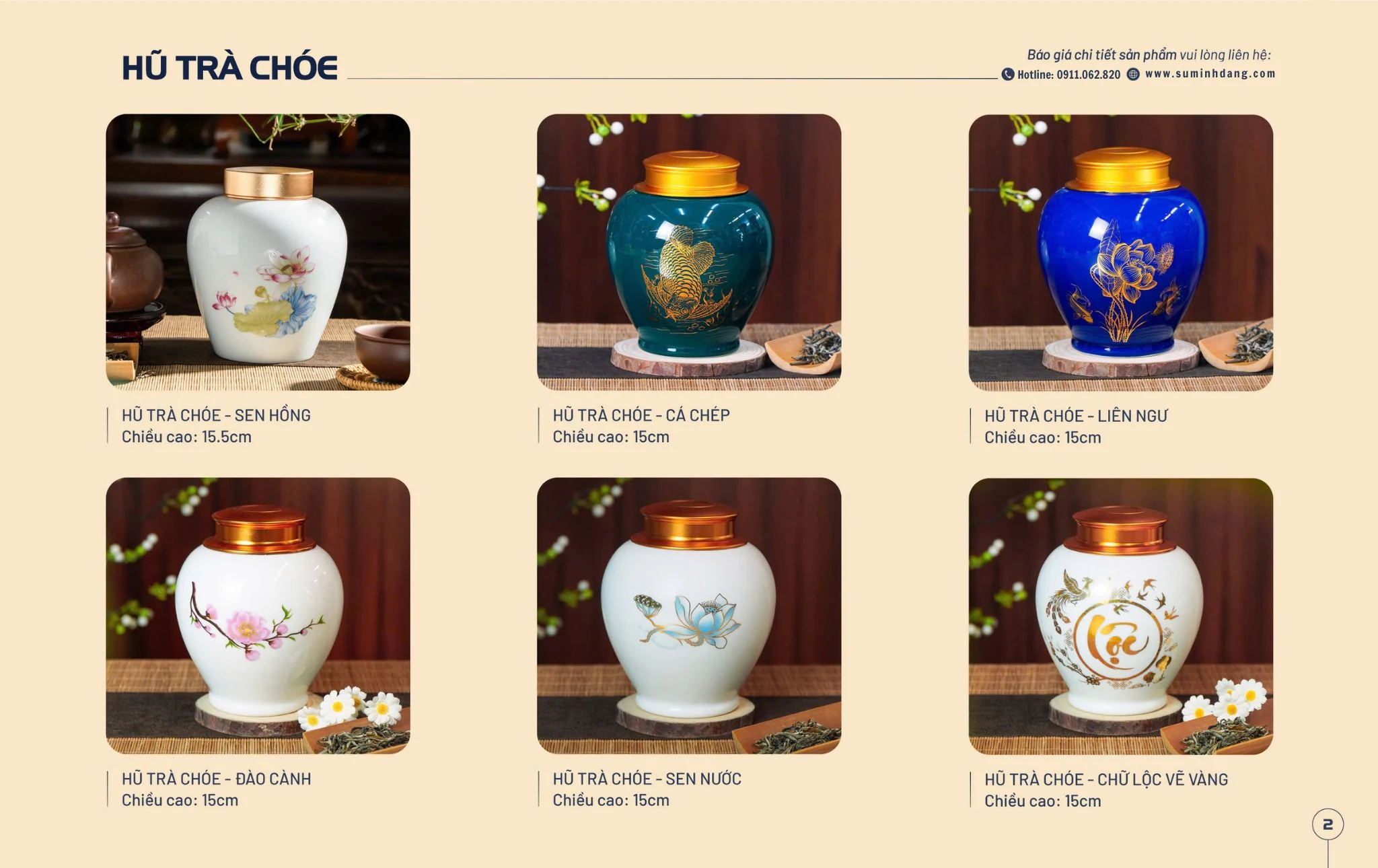 hũ đựng trà in logo cho các đối tác doanh nghiệp sang trọng